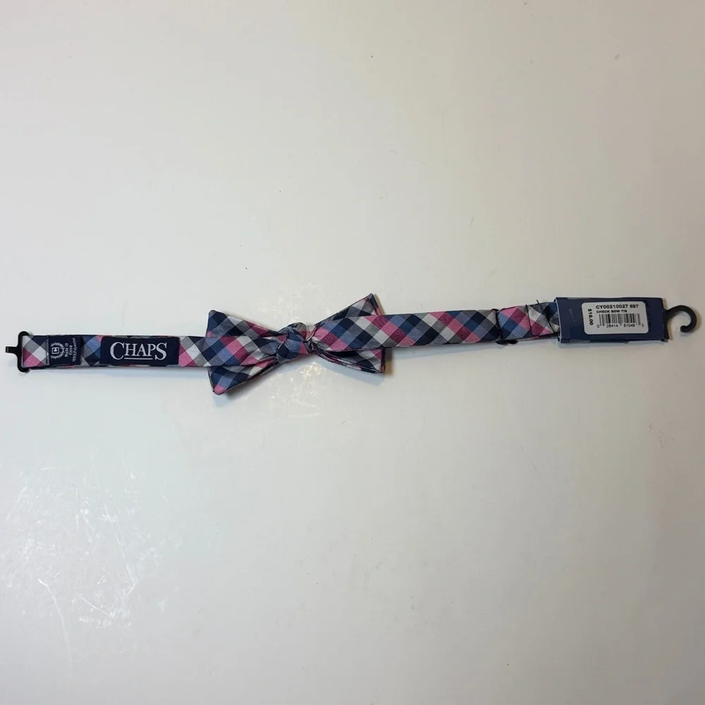 Chaps Check Bow Tie NWT - Boys Size 4-20 (Adjustable)